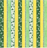 Proužky 2 zelená - bavlna, polyester