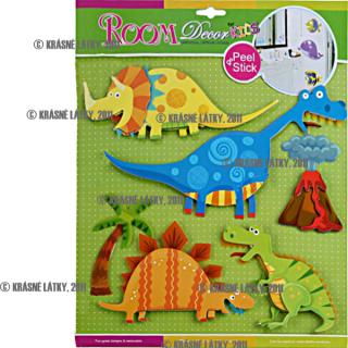 3D Dinosaurus - samolepící dekorace na stěnu