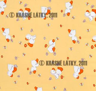 Kačenky oranžové - 100% bavlněné plátno