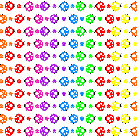 metráž barevná beruška