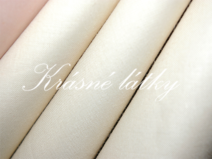 Slonová kost, krásné bavlněné plátno v šíři 240 cm, příjemné na dotek 