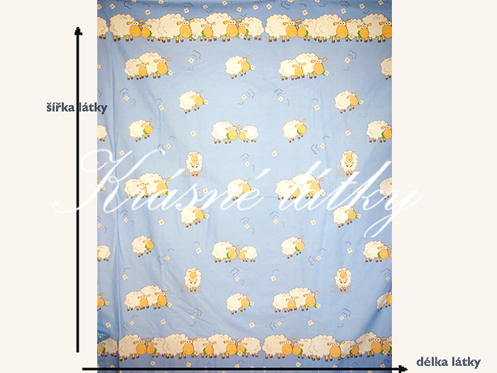 Vyprodáno Ovečky v zeleném provedení -  krásná látka např. na dětské povlečení