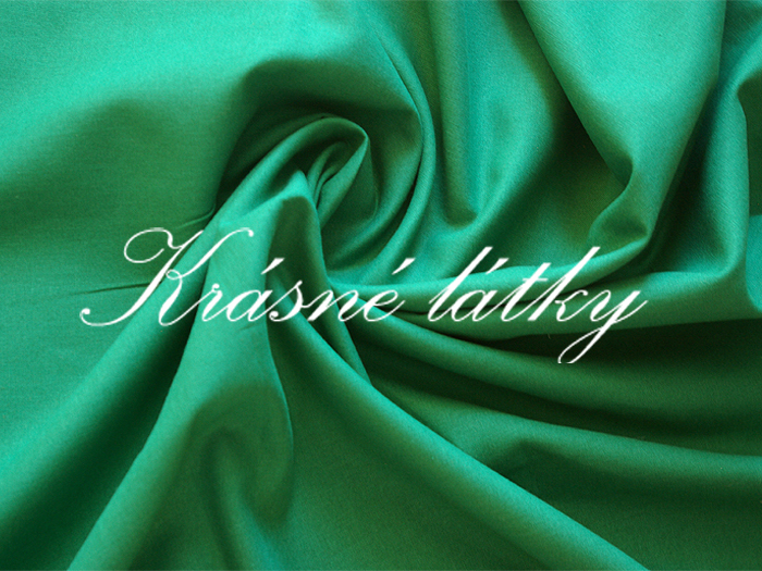 Smaragdové vánoční plátno v krásné tm. barvě š.240,jednobarevná metráž-bavlna