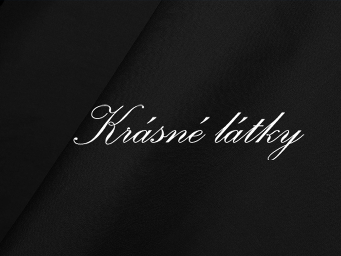 Sytě černá látka s vodoodpudivou úpravou 100% polyester
