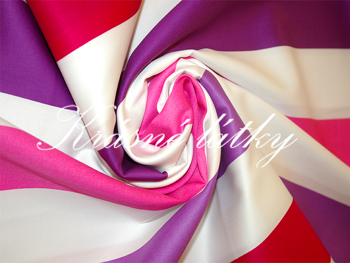 Pruhy zelený oranžový, červený - šíře 240 cm Top kvalita!!