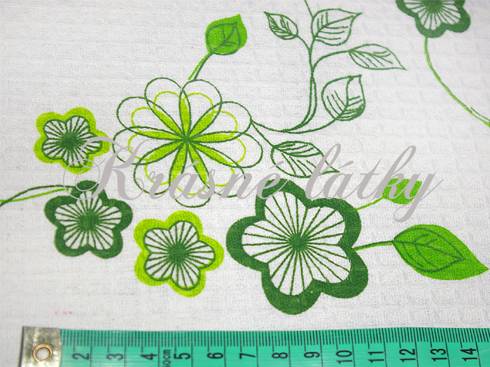 Vaflové piké Kvítek - š. 240 cm 100% bavlna, krásná kvalita 