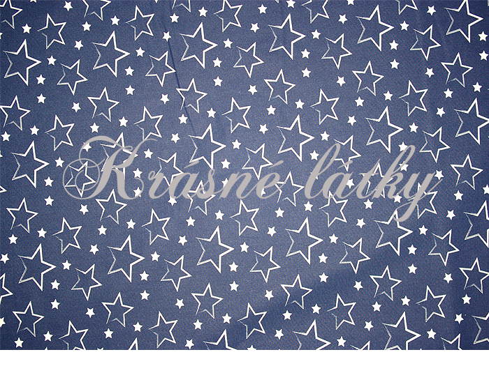 Kouzelnické hvězdy modrý podklad - 100% bavlna, š. 160 cm, 145 g/m2