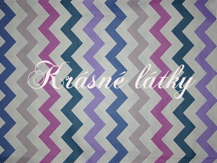 Cikcak, 100% bavlna, pěkná kvalita, krásné barvy o