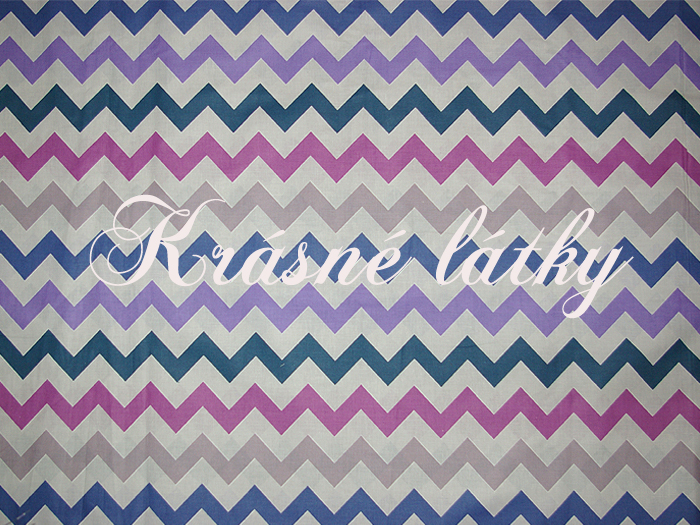 Cikcak, 100% bavlna, pěkná kvalita, krásné barvy o