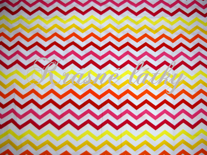 Cikcak, 100% bavlna, pěkná kvalita, krásné barvy z