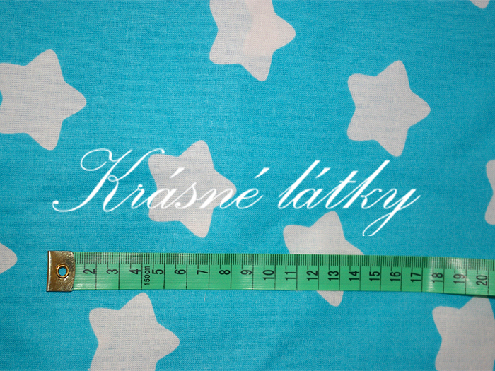 Hvězdy šedé na bílém podkladu - 100% bavlna, š. 160 cm, 140 g/m2