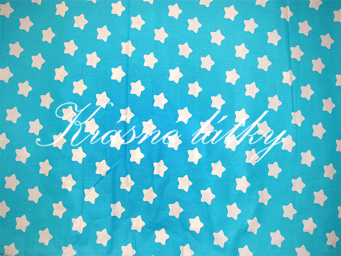 Hvězdy šedé na bílém podkladu - 100% bavlna, š. 160 cm, 140 g/m2
