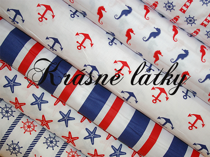 Námořnické - 100% bavlna, š. 160 cm, 130 g/m2