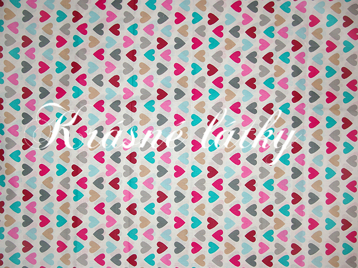 Srdíčka multicolor 2 š. 160cm 100% bavlna