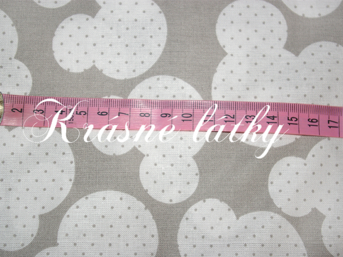 Myšky na zelené, bavlna š. 160cm, 135gr/m2