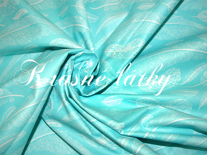 Dekorační látka pírka tmavě šedá, 100% bavlna, šíře 140cm