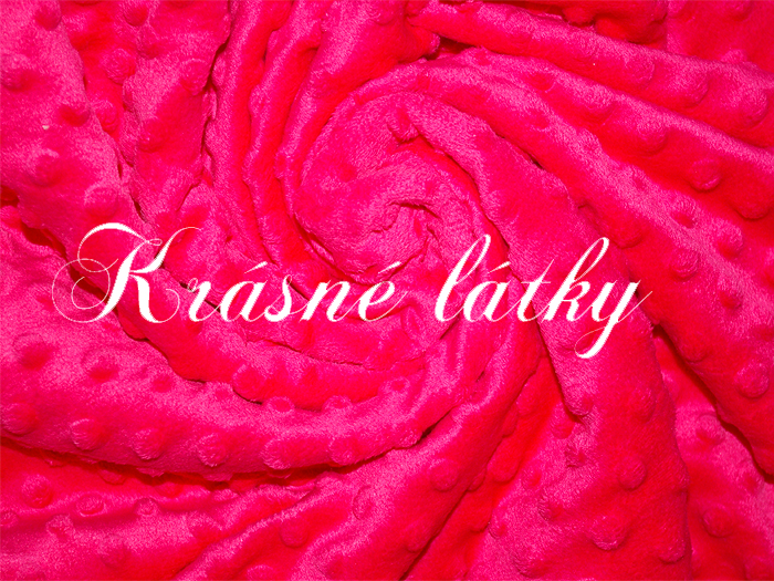 160 x 48 cm Minky, krásná měkká látka malinová, tmavě růžová