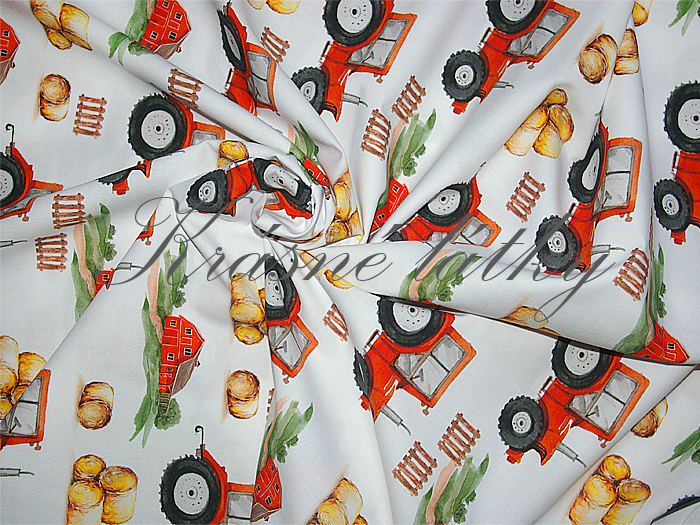 Traktor - 100% bavlna, š. 160 cm bavlna, 130 g/m2