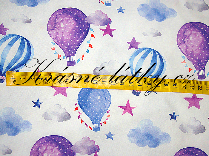 Balóny - 100% bavlna, š. 160 cm bavlna, 130 g/m2