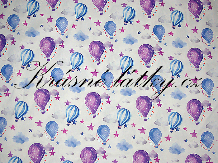 Balóny - 100% bavlna, š. 160 cm bavlna, 130 g/m2