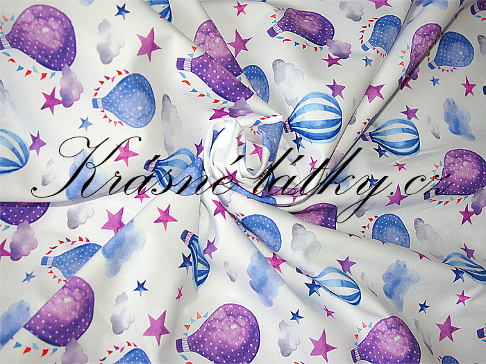 Balóny - 100% bavlna, š. 160 cm bavlna, 130 g/m2