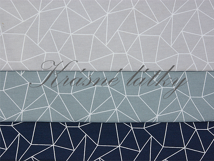 Krystaly tmavě šedé - TOP LÁTKA - 50 % polyester 46 % bavlna, 4 % elastan, š. 155 cm, 240 g/m2 