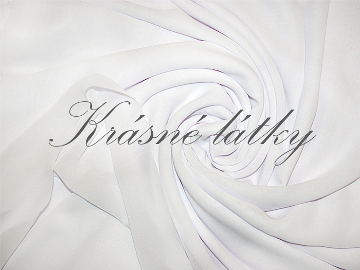 150 x 60 cm Šifon bílý - 100% polyester, š. 150 cm, 90 g/m2