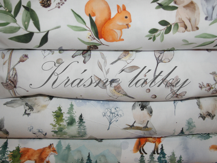 Úplet Veverka, zajíčci, srnka