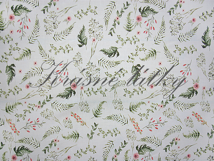 Šípková Růženka - 100% bavlna, š. 160 cm, 130 g/m2