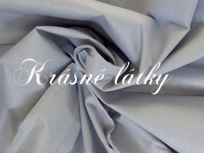 II. jakost středně šedé kvalitní bavlněné plátno š. 160 cm, jednobarevné látky metráž 