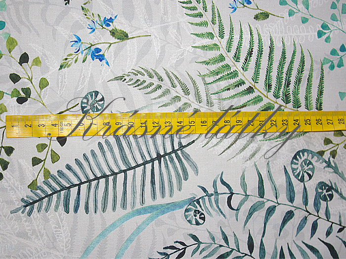 160 x 49 cm Kapradí - 100% bavlna, š. 160 cm, 150 g/m2, plátno