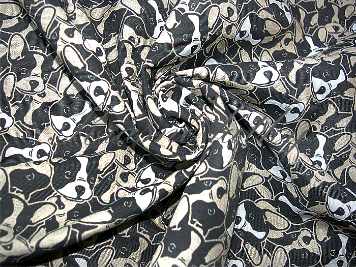 280 x 91 cm Buldočci - 60% bavlna, 40% polyester, š. 280 cm, 180 g/m2, dětské látky metráž