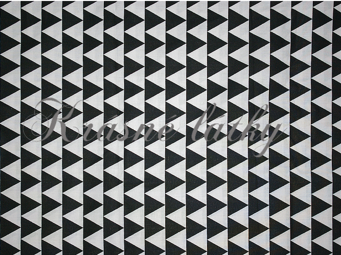 187 x 160 cm II. jakost Černá pyramida - 100% bavlna, š. 160 cm, 140 g/m2