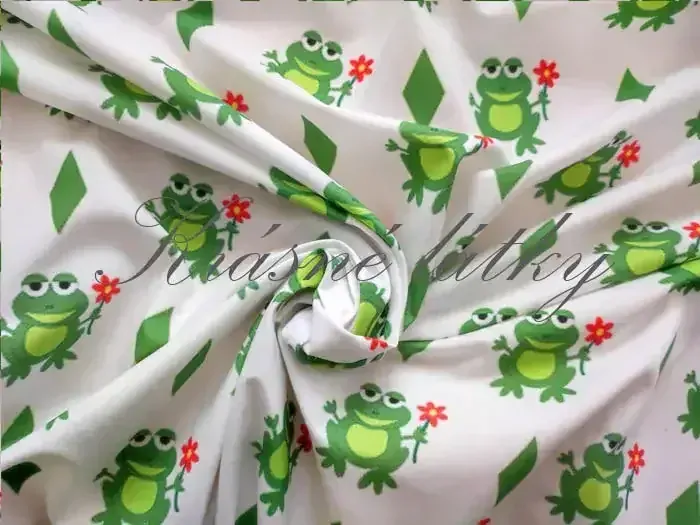 Kolekce žáby, dětské látky v metráži