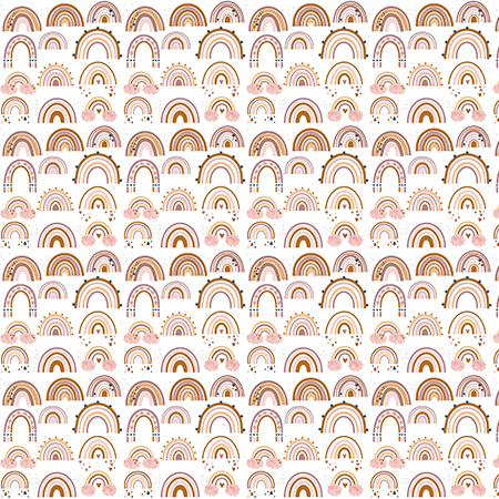 látky metráž mušelín Duhy