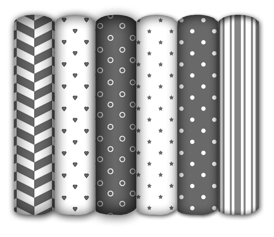 Šedá kolekce látek