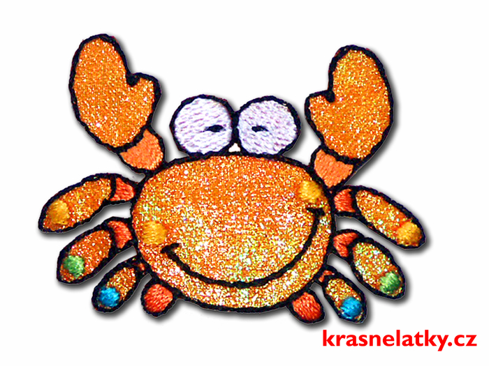 Nažehlovačka krab s glitry