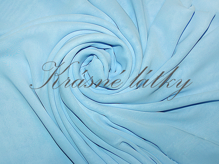 Šifon modrý - 100% polyester, š. 150 cm, 90 g/m2