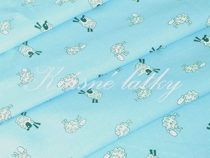 Ovečky žluté - bavlněné plátno