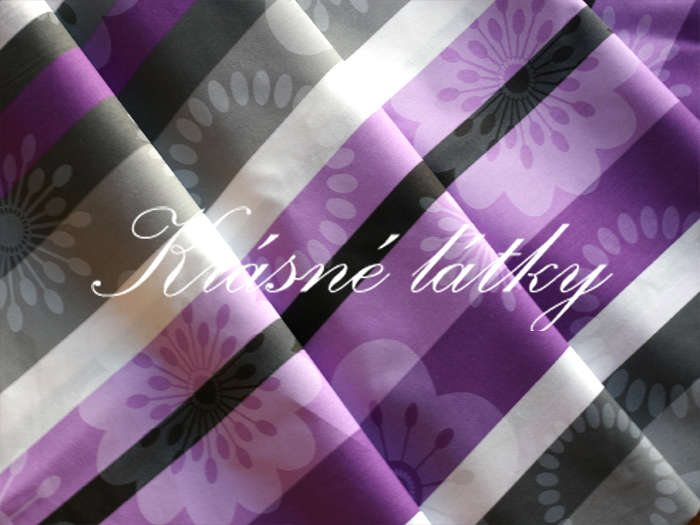 Kytičky s proužkem, šíře látky 240 cm, 100% bavlna, skvělé na povlečení