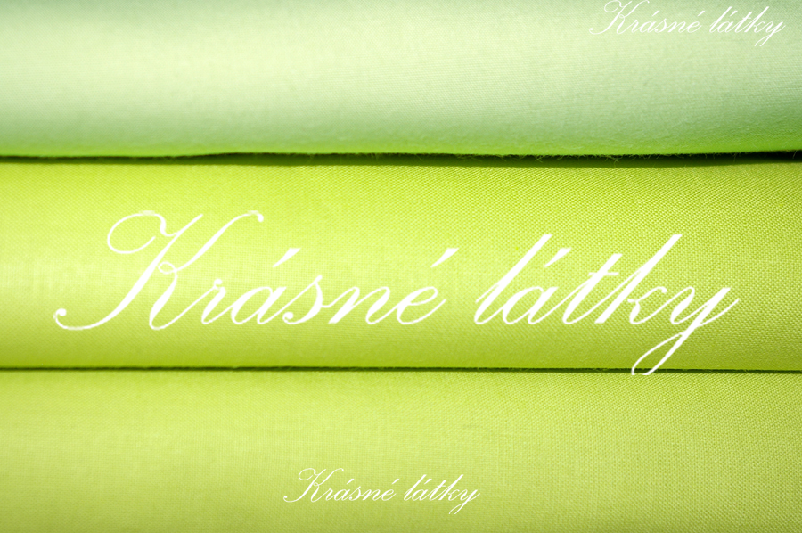 Zelené jablíčko -  bavlněné plátno v šíři 160 cm, příjemné na dotek, hebké 