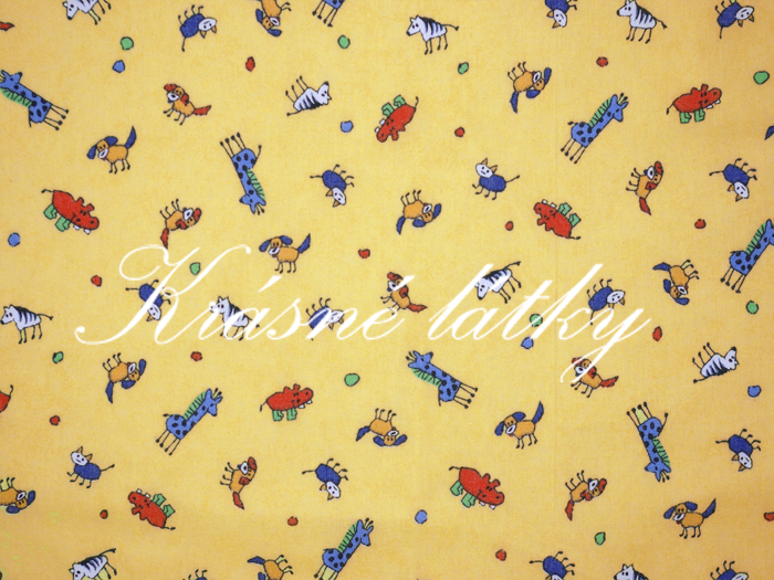 nezbedná zvířátka - bavlněné plátno, dětská metráž na dětské výrobky