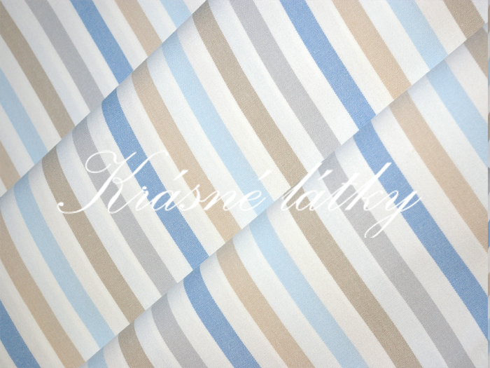 Proužek v pastelových barvách - šíře 150 cm,pevnější látka např. na  čalounění