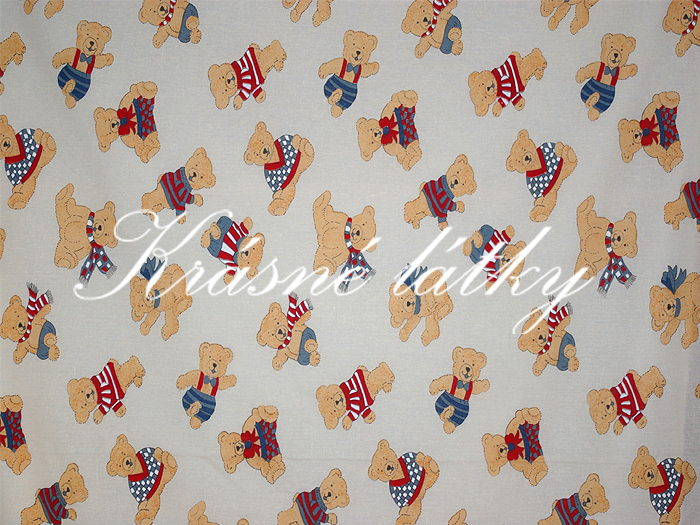 Vyprodáno Medvídci š. 140cm - bavlněné plátno, dětská metráž na dětské výrobky