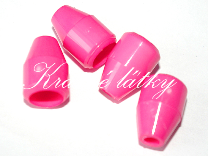 Plastová koncovka na šňůry, průměr 8 mm, délka 15 mm, černá