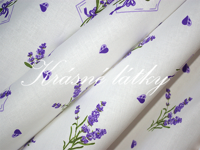 Levandule - bavlněné plátno š.150, 145g/m2
