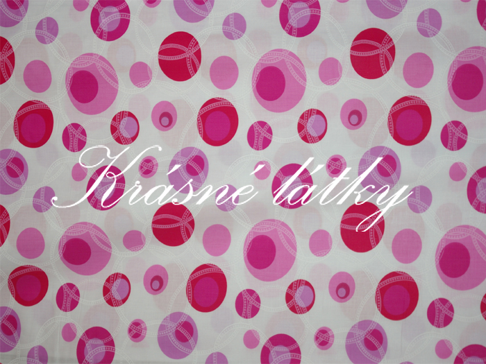 Kolečka růžová - šíře 240 cm velmi pěkná kvalita