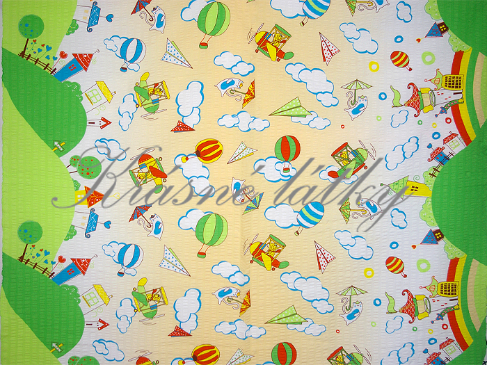 Veselá dětská látka  š. 140cm - krep, dětská metráž na dětské výrobky