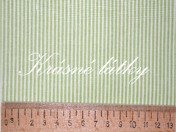 Proužek  zelený 100% bavlna