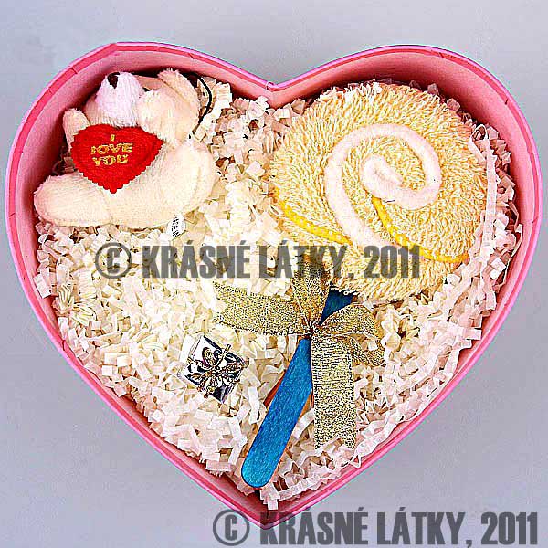 Set srdce - bavlněný ručník